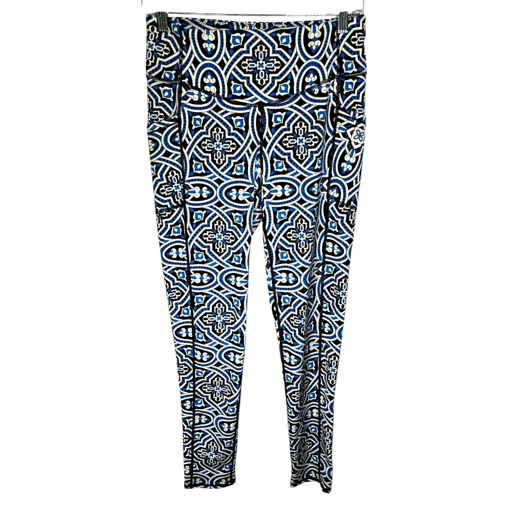 J. MCLAUGHLIN mosaic tiles athleisure euc leggings m - Picture 6 of 10
